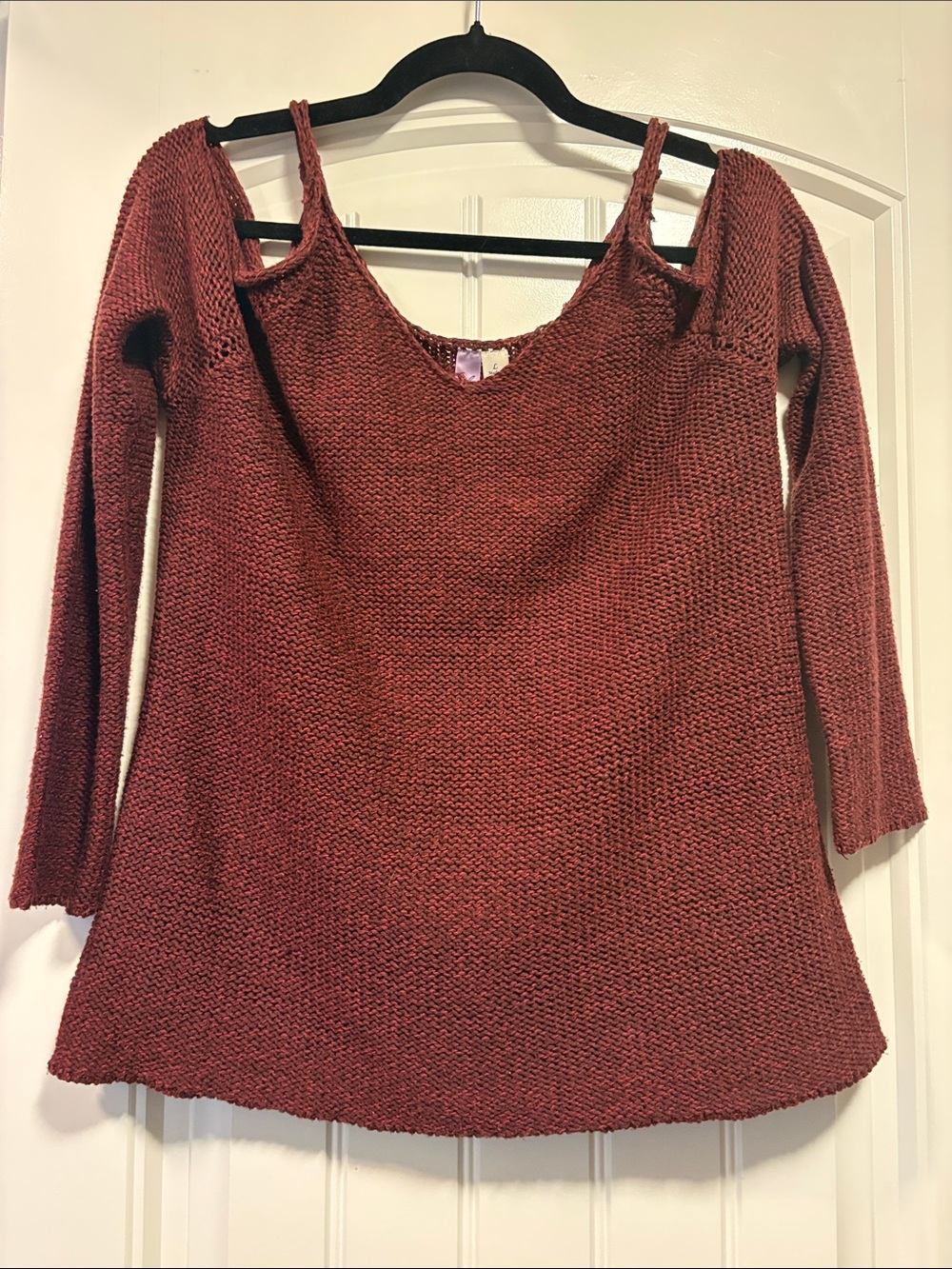 Women’s Cold-Shoulder Knit Sweater